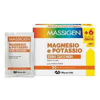 MASSIGEN MAGNESIO POTASSIO senza zucchero 24+6 Buste