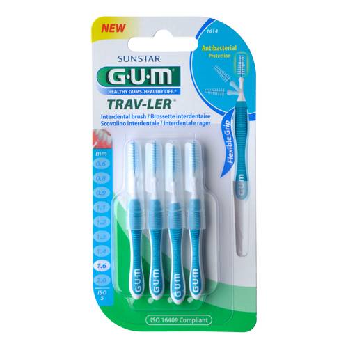 GUM Butler 1614 Proxabrush TravLer fine conico 4 pezzi PisaPharma