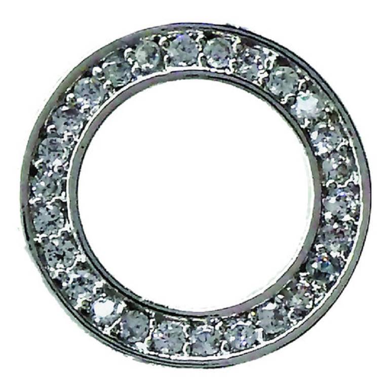 BJT974 ORECCHINI RING WHI SS